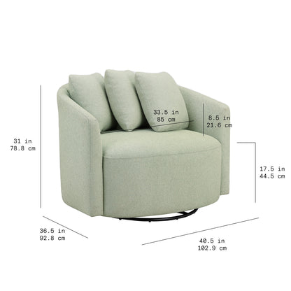 Beautiful Drew Accent Chair by Drew Barrymore, Cream Boucle