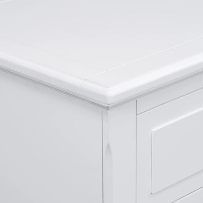 White Nightstand for Bedroom, Atumon Nightstand with 3 Drawers, Wood Bedside Table, Modern Nightstand Furniture for Bedroom, 28"L x 16.9"W x 28"H