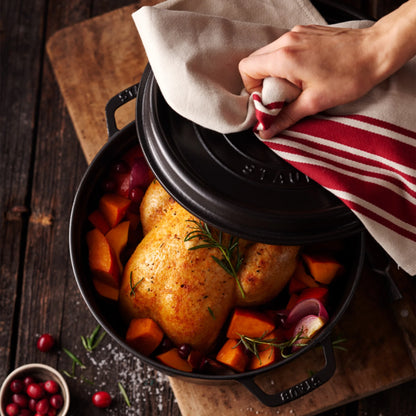 Staub Cast Iron 5.5-qt Round Cocotte - Cherry