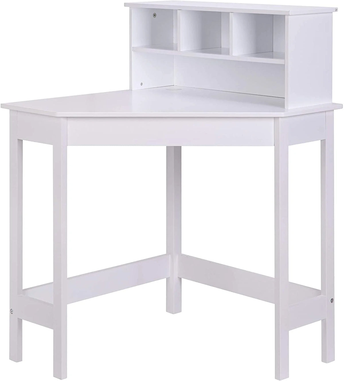 UTEX Kids Desk,Wooden Study Desk with Chair for Children,Writing Desk with Storage and Hutch for Home School Use,White
