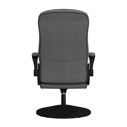 RESPAWN 800 Swivel Rocker Gaming Chair - Ergonomic Floor Gaming Seat with Lumbar Support, Flip Up Armrest, High Back, Pedestal Base, Comfortable No Wheels Console Video Game Rocker Chair - Red
