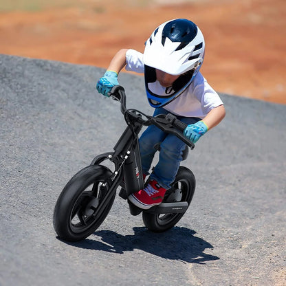 Hiboy BK1 Electric Bike for Kids Ages 3-5 Years, 24V 100W Electric Balance Bike 12 inch Inflatable Tire Adjustable Seat, Electric Bicycle Gift for Kids