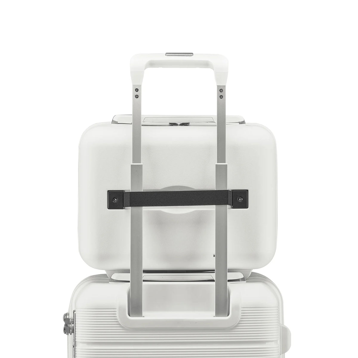 4 Piece Luggage Set, Expandable Lightweight Suitcase Set, PP Materials Travel Luggage with TSA Lock Spinner Wheels, White (14/20/24/28)
