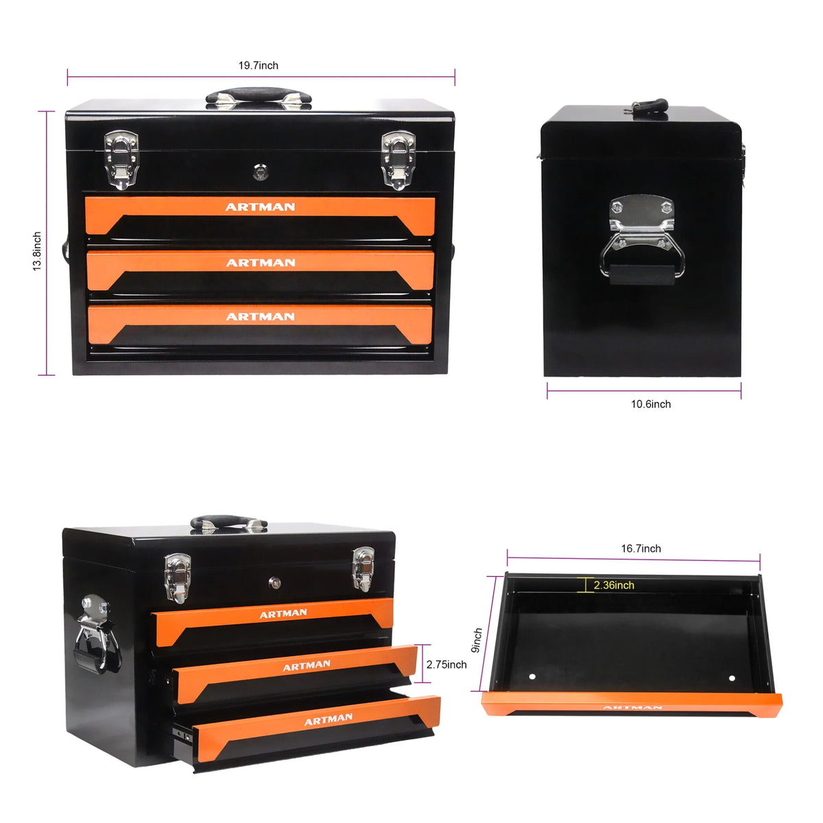799PCS Aluminum Trolley Case Tool Set, Complete Tool Box Set with Rolling Wheels, Household Hand Tools Kit for Men, Silver