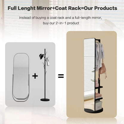 Full-Length Mirror on Rubber Wood Frame 65.7 x 17.7 Inches Ideal for Dressing Rooms and Living Spaces for Versatile Use