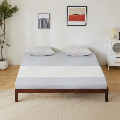 12 Inches Wood Platform Bed Frame Twin Size, Solid Wood Mattress Foundation with Strong Wood Slat Support