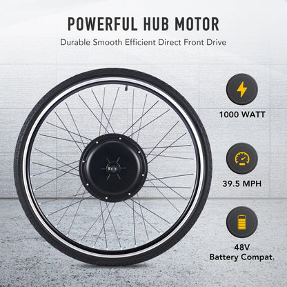 Viribus Electric Bike Conversion Kit 26" Rear Wheel 1000W Hub Motor LCD eBike DIY Set