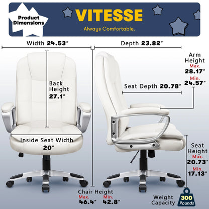 Bossin Big and Tall Home Office Computer chair for Adults, High Back Desk Chair for Heavy Duty 400 LBS
