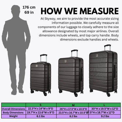 Skyway Luggage Epic 2.0 24" Hardside 8-Wheel Medium Check-In Spinner