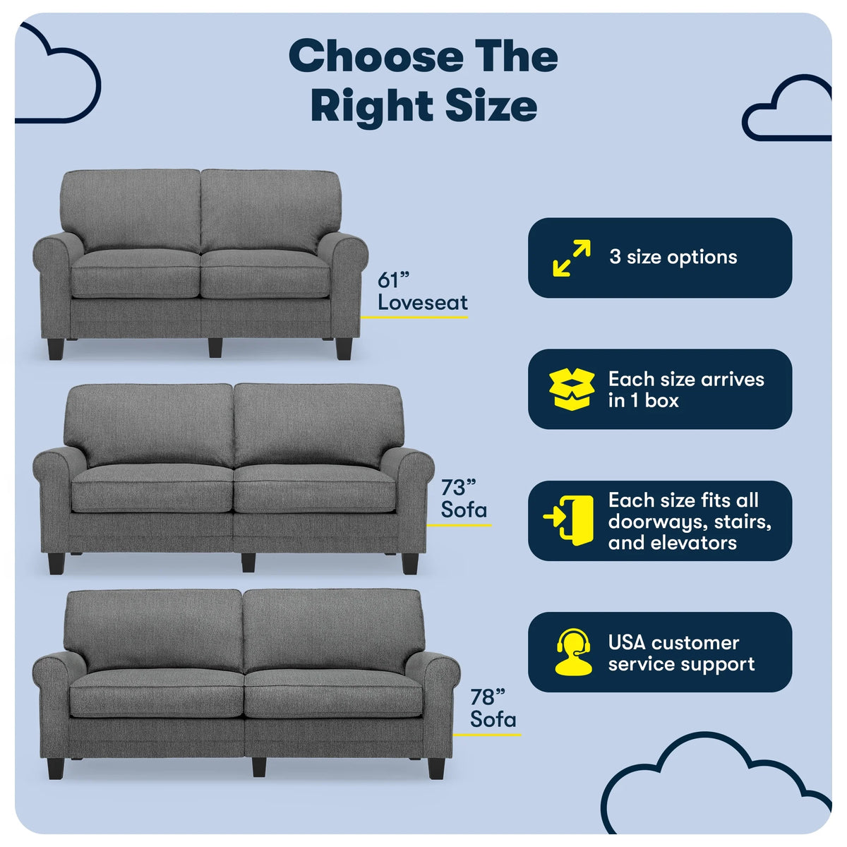 Serta Copenhagen 78" Rolled Arm Sofa with Removable Covers Dark Brown