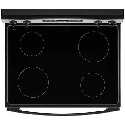 Amana? Brand New Model - AER6303MMS 30-inch Electric Range with 4.8 Cu ft oven. - assembled product Depth: 27.5�� - assembled product height: 46.08�� - assembled product Width: 30��