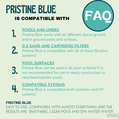 Pristine Maintenance Pack with Pristine Extra (Chlorine) Clean, Clear and Blue for Your Every 2 Week Maintenance Plus a measuring cup & MPP Product Guide