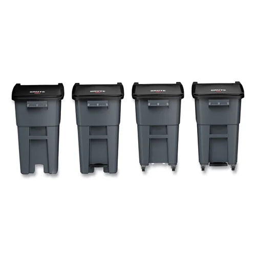 Rubbermaid Commercial Brute Rollout Container Square Plastic 50gal Gray 9W27GY