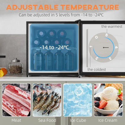 Resenkos 1.1 Cu.Ft Countertop Mini Freezer, Compact Upright Freezer with Removable Shelves, Red