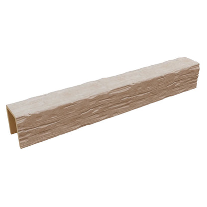 Ekena Millwork 3 1/2"W x 3 1/2"H x 120"L 3-Sided (U-Beam) Salvaged Timber HeritageTimber Faux Wood Ceiling Beam, Kona Brown