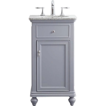 19 inch single bathroom vanity in vintage mint