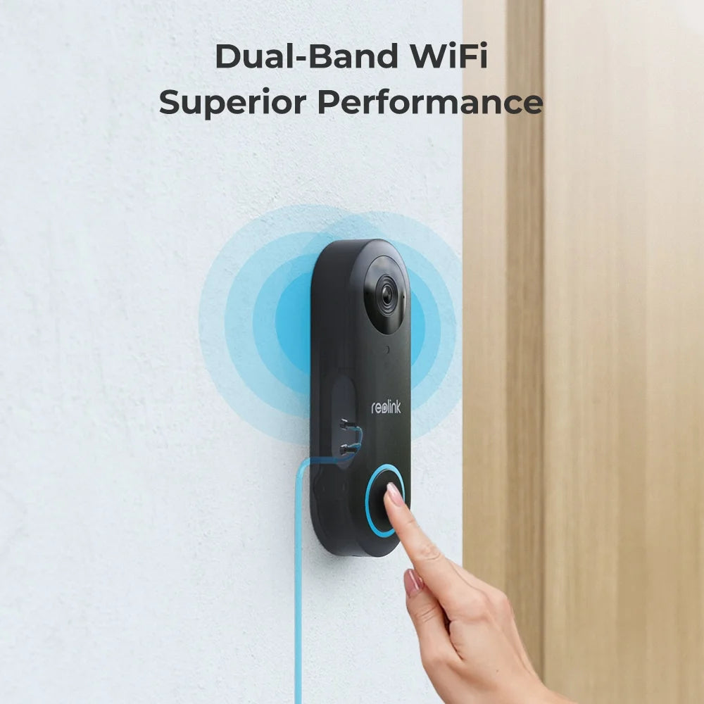 Reolink 5MP Home Doorbell Camera Wired WiFi Video Doorbell Chime, 180�� Motion Human Detection, 2 Way Talk, Local Storage