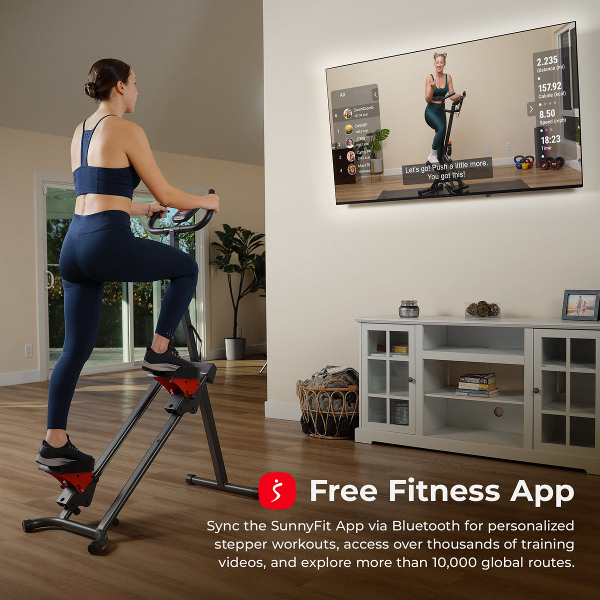 Sunny Health & Fitness SMART Climber Stepper with Handlebar & Free SunnyFit® App Membership – SF-S021001