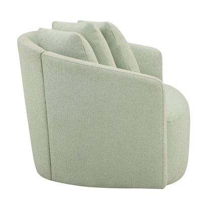 Beautiful Drew Accent Chair by Drew Barrymore, Cream Boucle