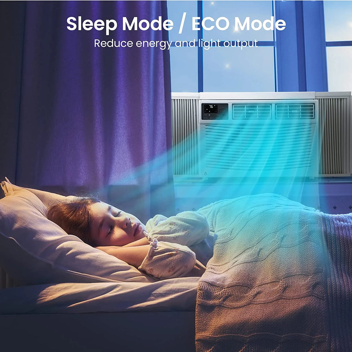 GAOMON 6000 BTU Window Air Conditioner, Cools Up to 350 Sq. Ft, Window AC Unit with Remote, 3 fan speeds, Sleep mode, Auto Restart, 24H Timer Window Air Conditioner, 115V/60Hz, White