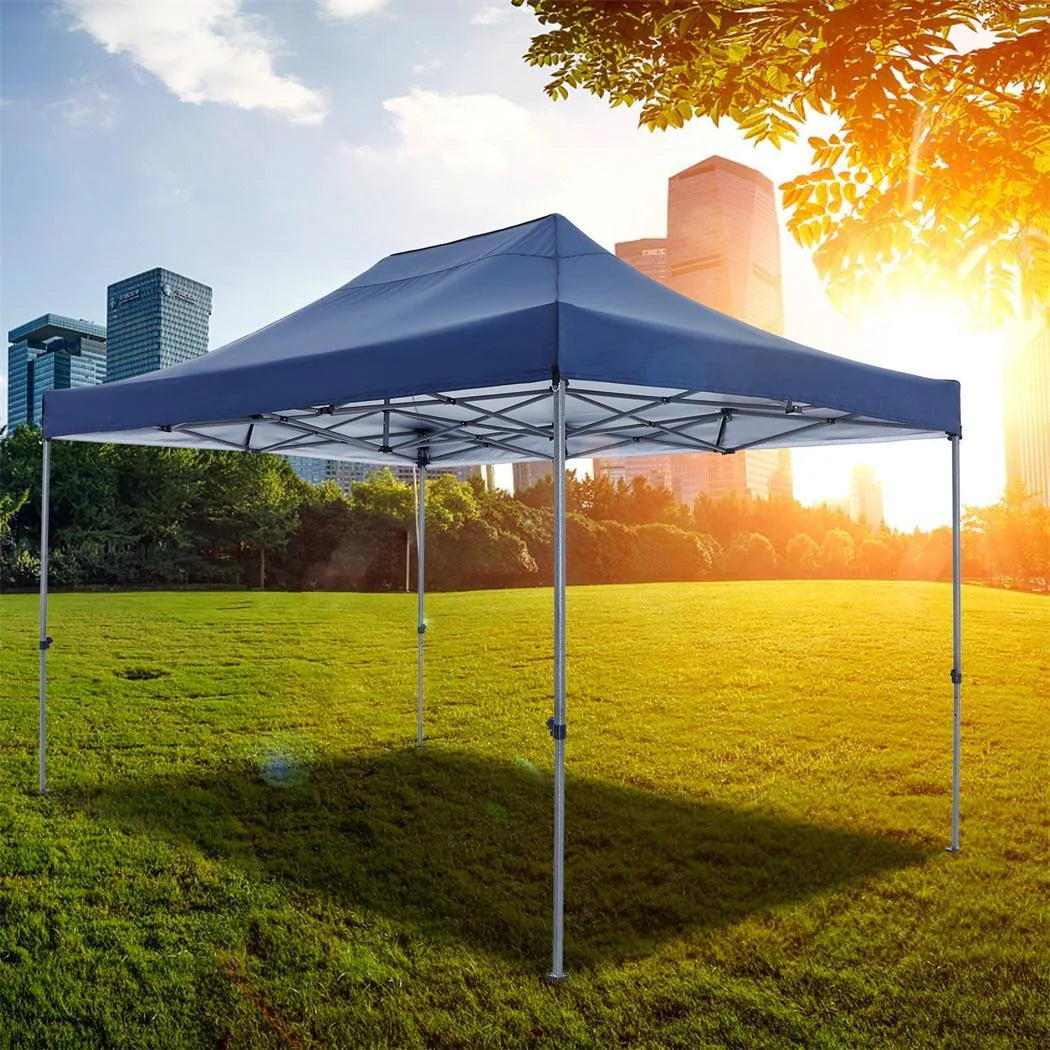 COBIZI 10x15 Heavy Duty Pop up Canopy Tent with 4 Sidewalls,Outdoor Waterproof Canopy Tent Event Shelter for Parties, Commercial-Series, Blue