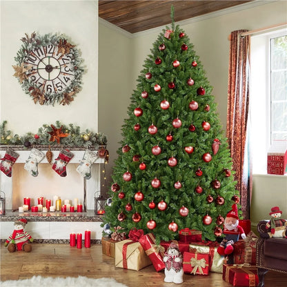 Topeakmart 7.5 ft Ultra-Thick Artificial Christmas Tree Holiday Decoration Tree with Foldable Stand and 2326 Branch Tips Green