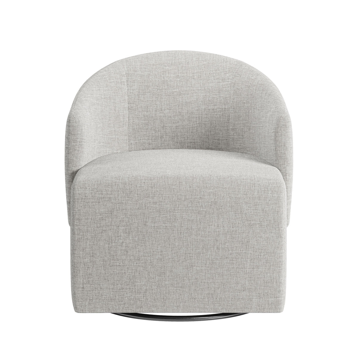 BELLEZE Swivel Accent Chair, Modern Upholstered Swivel Armchair 360 Degree Barrel Chair Comfy Corner Chair for Living Room Bedroom [Set of 2] - Malta (Light Grey)