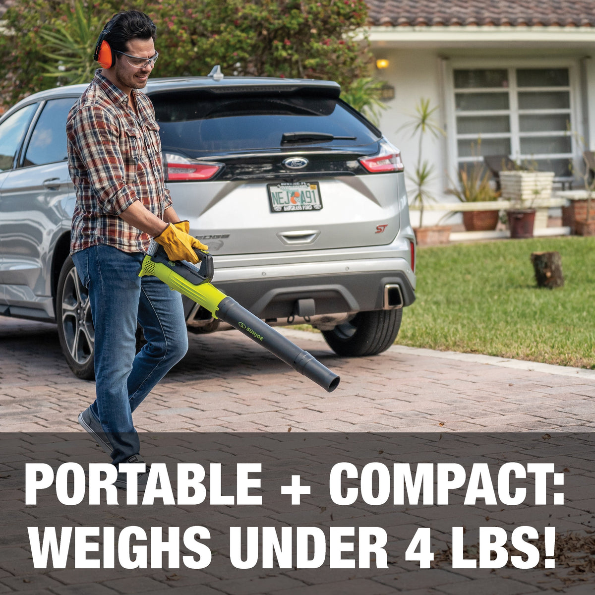 Sun Joe 24V Cordless Garden Combo Kit W/ Leaf Blower, Grass Trimmer, & Hedge Trimmer, 2 x 2.0-Ah Batteries + Charger