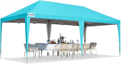 Quictent 10x20ft Easy Pop up Canopy Tent Instant Outdoor Canopy Shelter Folding Party Tent, White