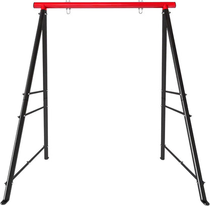 IVV Swing Stand for Porch, Outdoor Heavy Duty Swing Frame, Steel Metal Frame with 4 Ground Pegs, 73" Height Holds Up to 550lbs, Red (Swing NOT Included)