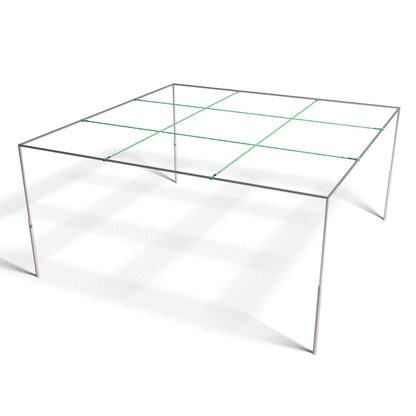Castle Squares 9 Square, volleyball, indoor/outdoor yard game - Mill Finish Aluminum