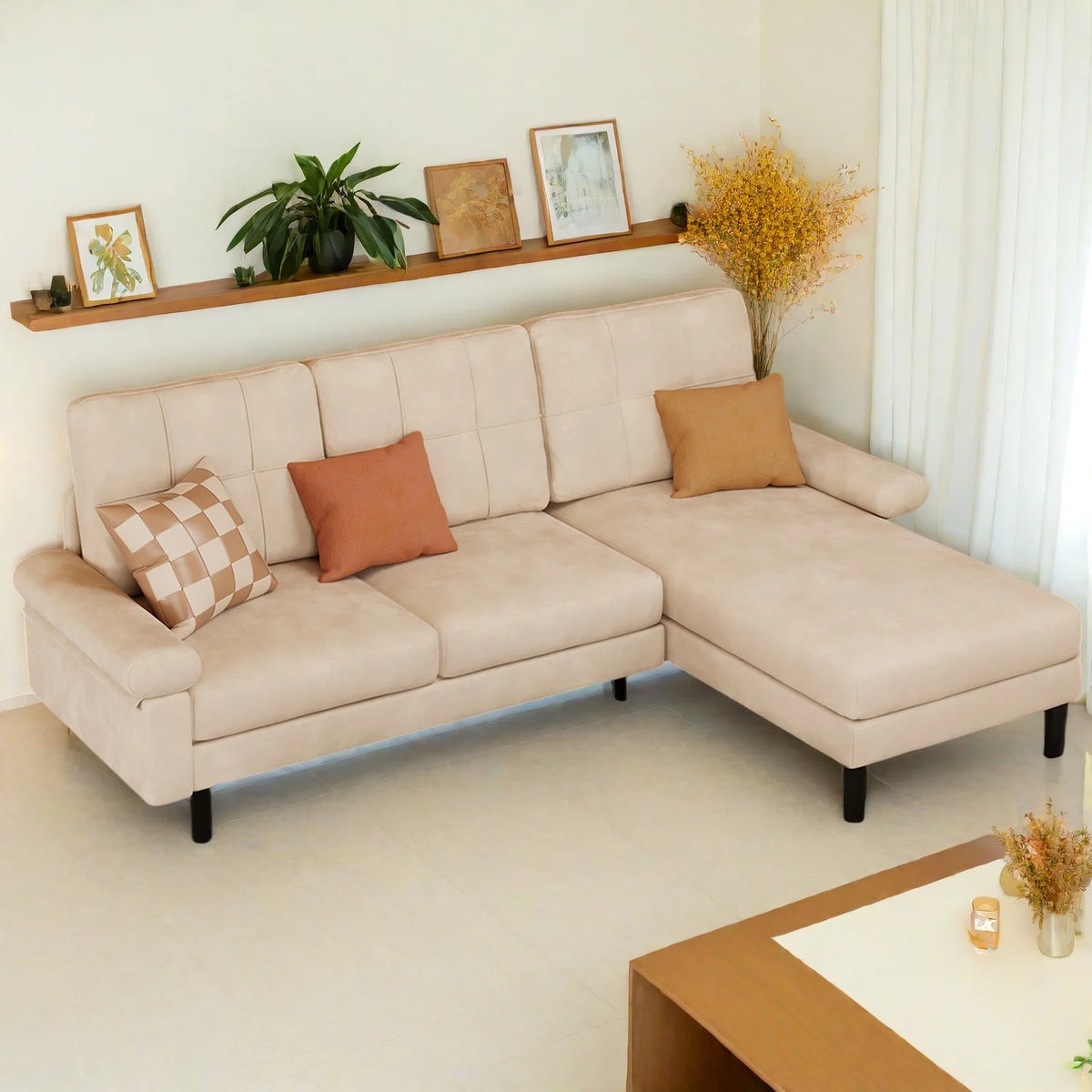 Lofka Sofa Couch with Large Storage Pockets and Soft Seats,Modern Loveseat Sofa for Apartment, Office, Bedroom,Deep Gray