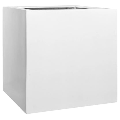 Pottery Pots Natural Block Square Planter Pot Indoor Outdoor Fiberstone Planter Box 24-in- Extra Large - 24" Grey