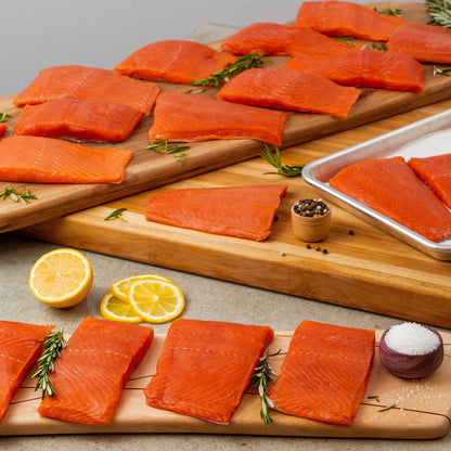 Wild Alaska Coho Salmon Portions, Total 10Lbs.