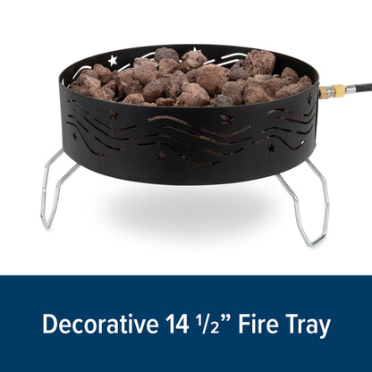 Camco Olympian Big Red Campfire, Approved for RV Campgrounds, Includes 10-Foot Propane Hose (58035)