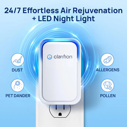 Clarifion (3 Pack) Air Ionizers for Home - Negative Ion Filtration System - New