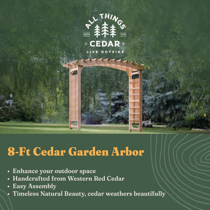 All Things Cedar PA106 Pagoda Wedding Arbor - Elegant Garden Arch for Weddings and Landscapes