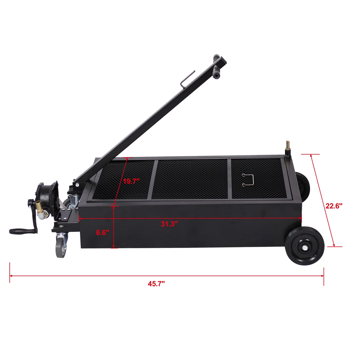 CLEARANCE! 20-Gallon Low-Profile Oil Drain with Pump Truck Oil Drain Pan Dolly