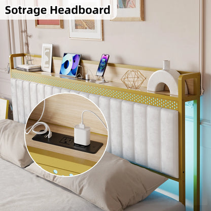 WhizMax Under Bed Storage Platform Bed Frame, Queen