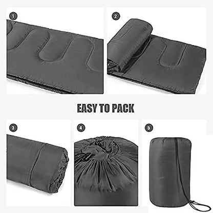 10 Pack Bulk Wholesale of Cold Weather Hooded Sleeping Bags for Adults, Kids, Homeless, Camping, Indoors, Outdoors - 10 Count Hooded Sleeping Bags in Black 71"L x 30"W