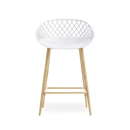 Kurv Indoor and Outdoor Counter Stool - Aloe Green - Set of 2
