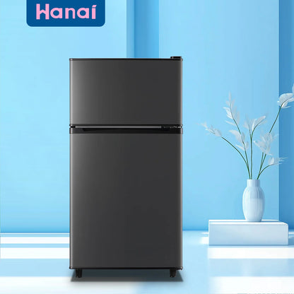 WANAI 3.5 Cubic feet Small Refrigerator with Freezer on Top Double Door Mini Fridge New White