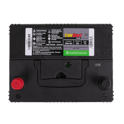 EverStart Plus Lead Acid Automotive Battery, Group Size 58 - 12 Volt 560 CCA 78 RC