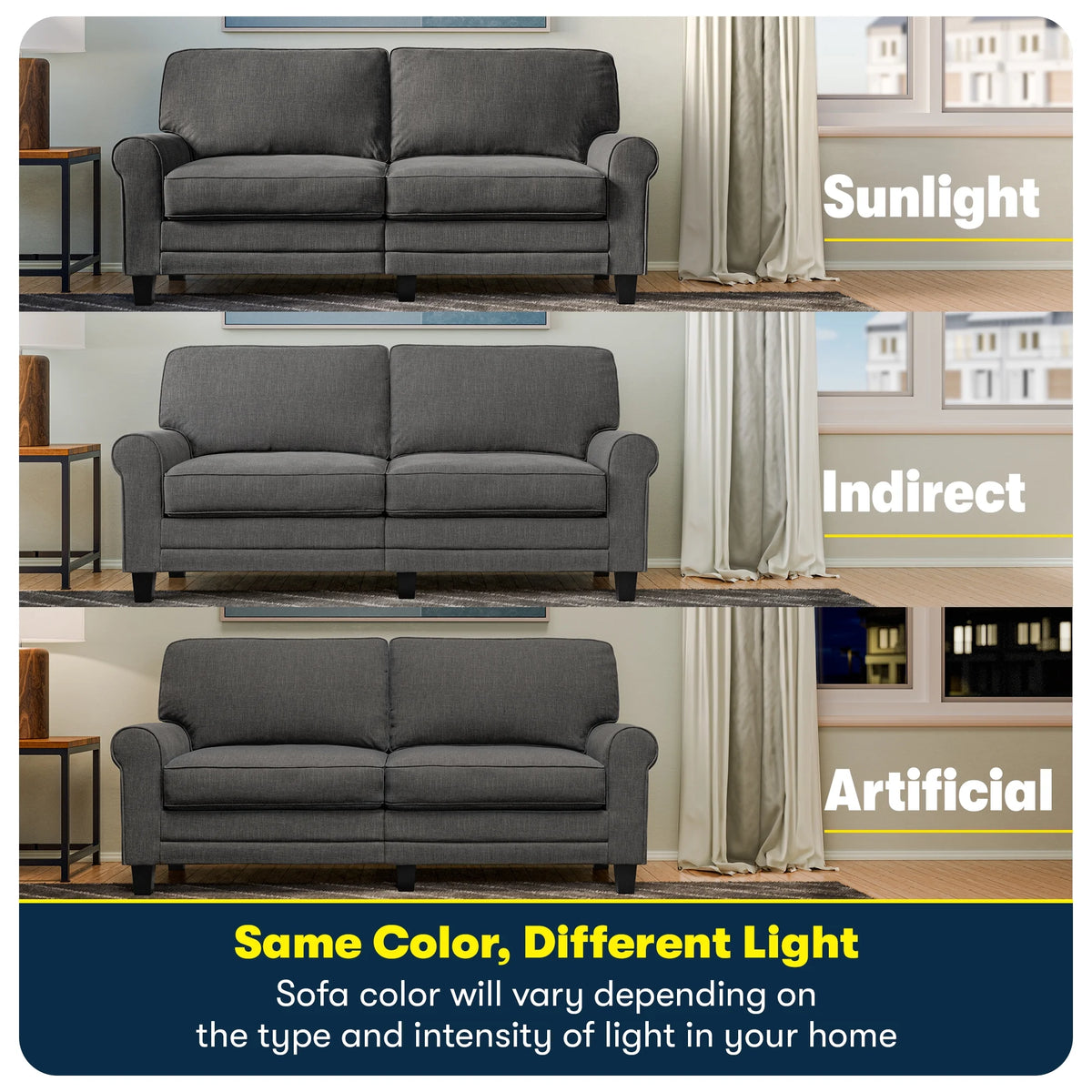 Serta Copenhagen 78" Rolled Arm Sofa with Removable Covers Dark Brown
