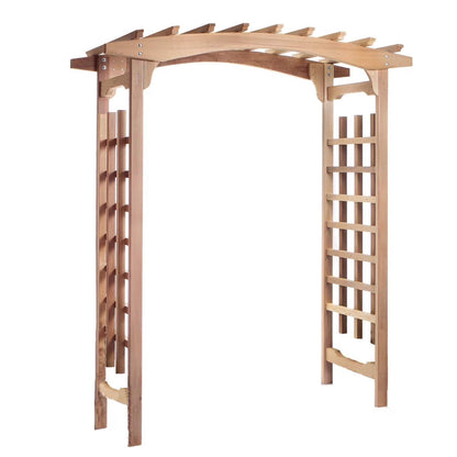 All Things Cedar PA106 Pagoda Wedding Arbor - Elegant Garden Arch for Weddings and Landscapes