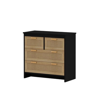 Tcbosik 4-Drawers Dresser, 31.5" Storage Chest of Drawers for Bedroom, Easy to Assemble, Natural