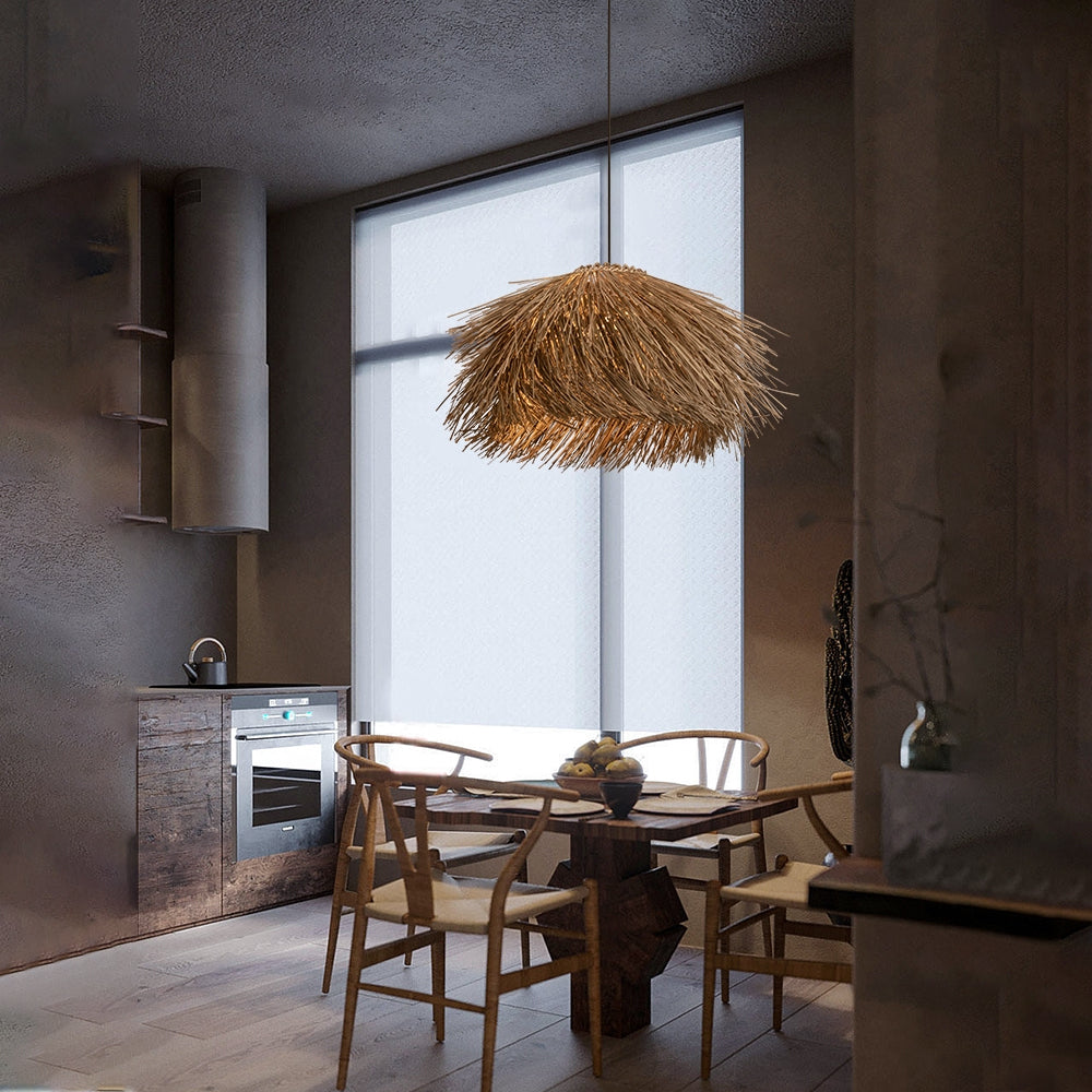 Arturesthome Southeast Asia B&B Retro Rattan Chandelier Wabi-sabi Bedroom Pendant Light