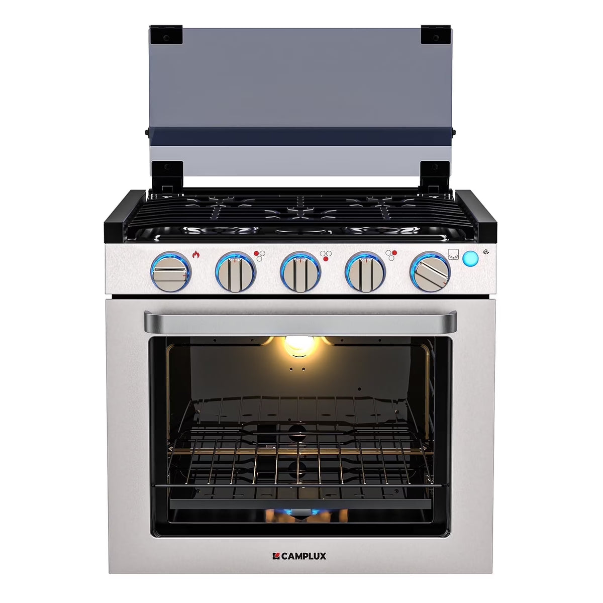CAMPLUX 21 In RV Stove Gas Range , Gas Range Oven with 3 Burners Cooktop