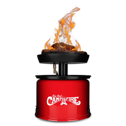 Camco Olympian Big Red Campfire, Approved for RV Campgrounds, Includes 10-Foot Propane Hose (58035)