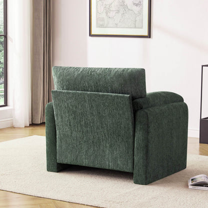 Chenille Oversized Armchair, 38.6" Wide Accent Chairs for Living Room & Bedroom Modern Lounge Chair, Upholstered Mid-Century Reading Chair, Comfy Living Room Chair, Single Sofa Chair, Beige